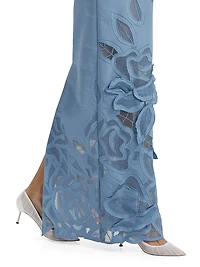 Off-The-Shoulder Appliquéd Gown