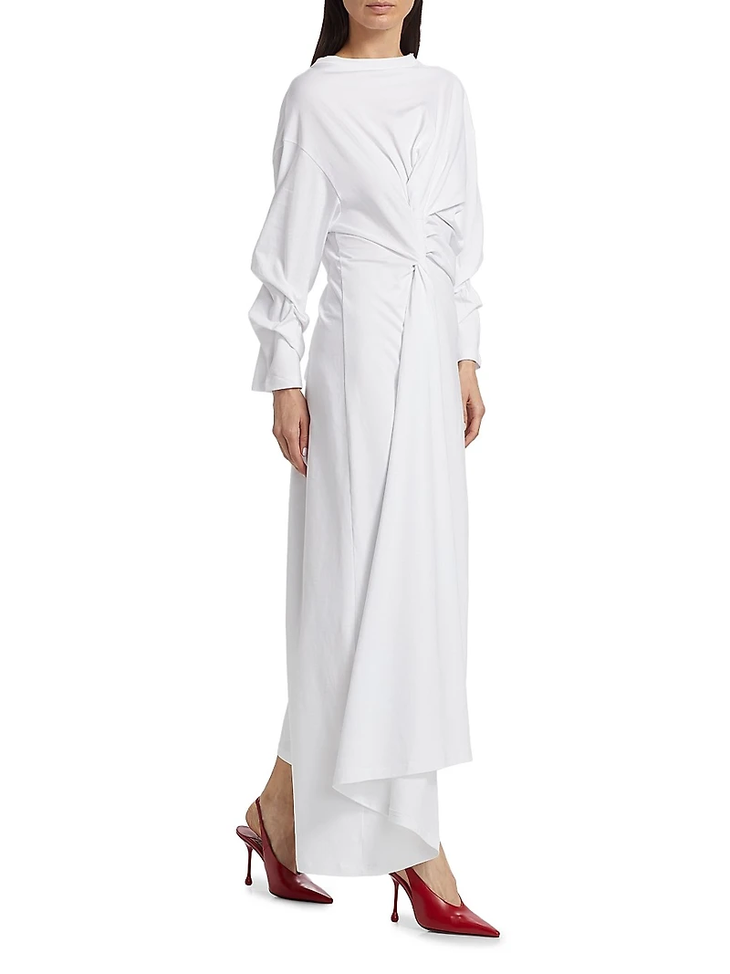 Knotted Jersey T-Shirt Dress