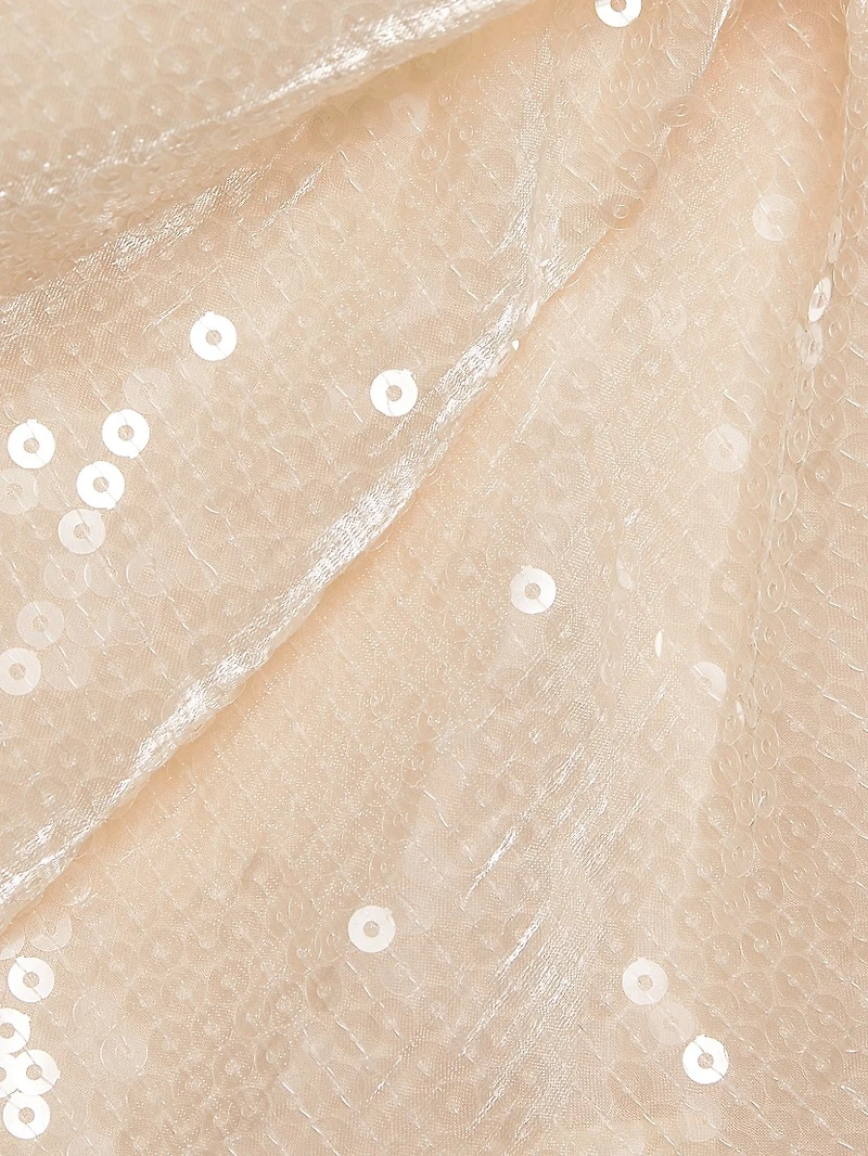 Knotted Sequin Midi-Dress