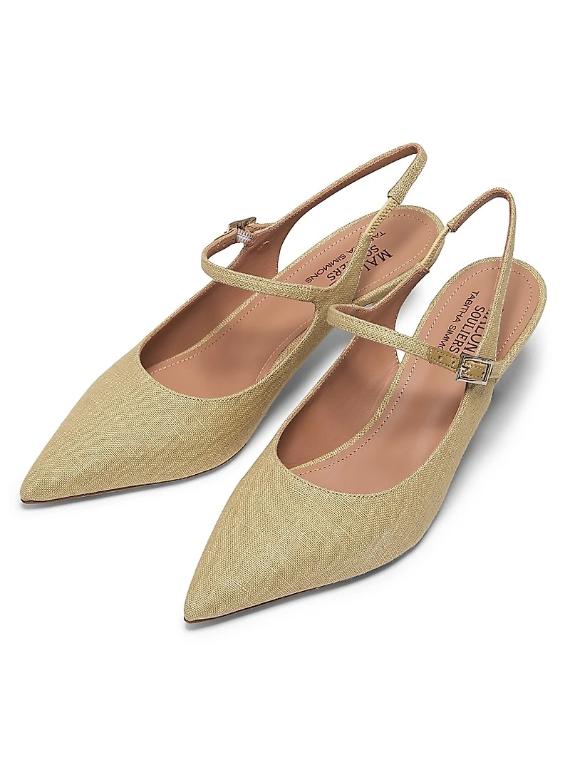 Maloe Souliers x Tabitha Simmons Karla 45MM Slingback Pumps