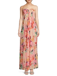 Brooke Strapless Chiffon Maxi Dress