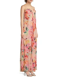Brooke Strapless Chiffon Maxi Dress