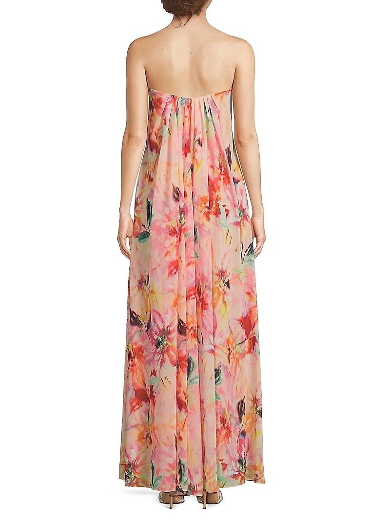Brooke Strapless Chiffon Maxi Dress