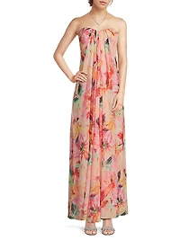 Brooke Strapless Chiffon Maxi Dress
