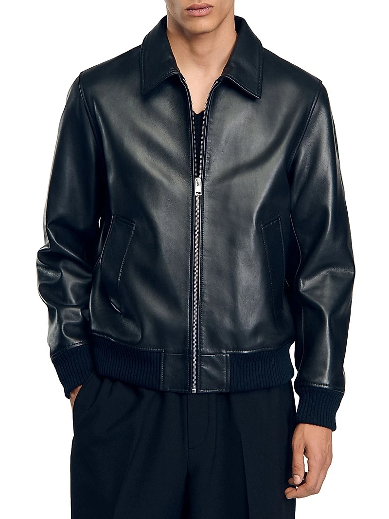 Plain Leather Jacket