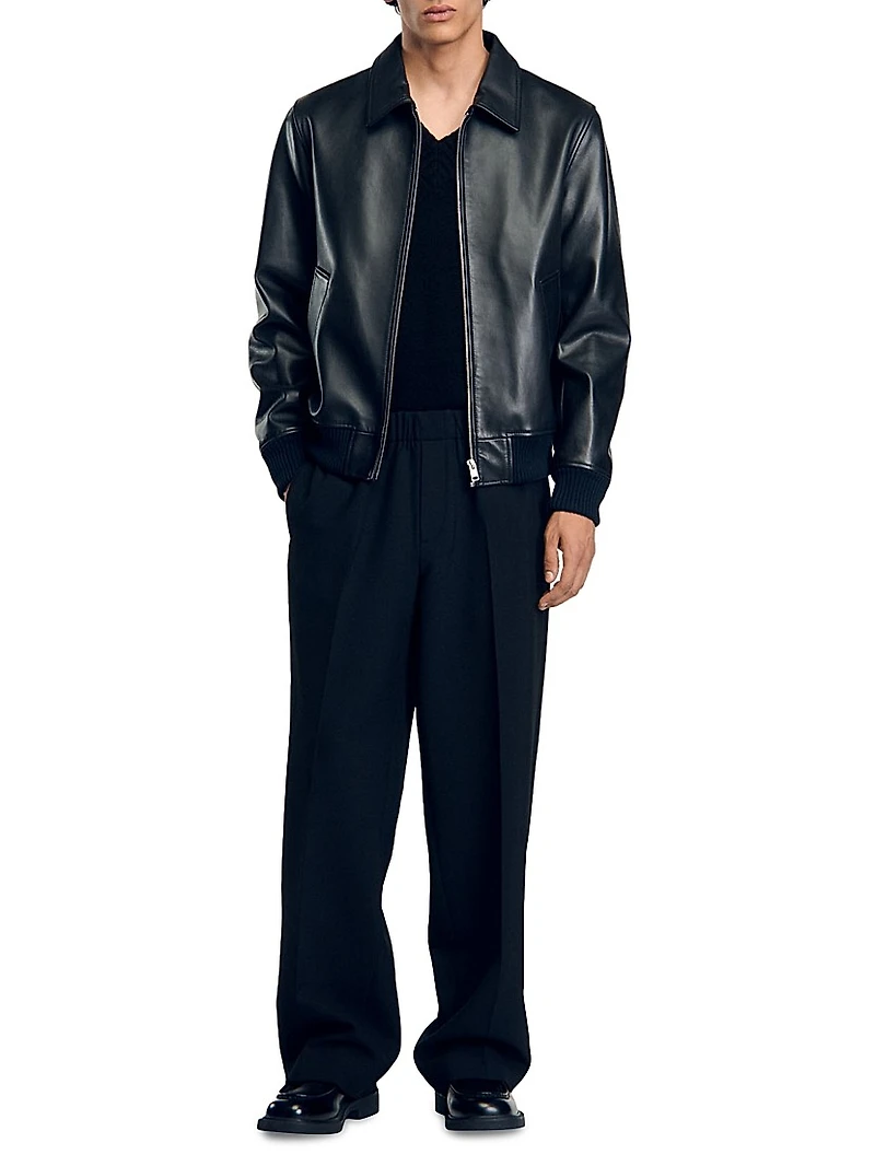 Plain Leather Jacket