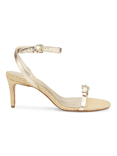 Aurora 75MM Metallic Leather Sandals