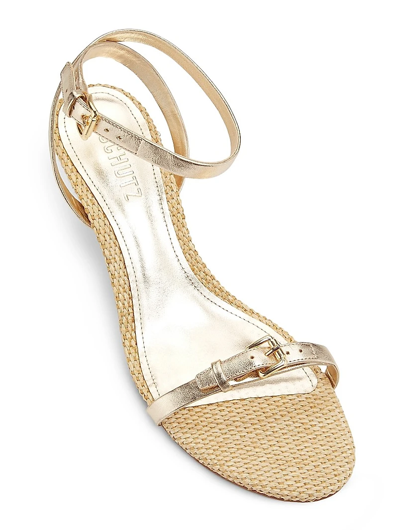Aurora 75MM Metallic Leather Sandals