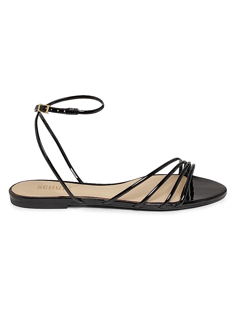 Inez Strappy Patent Leather Sandals
