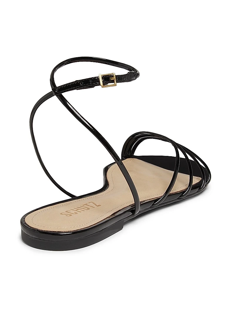 Inez Strappy Patent Leather Sandals