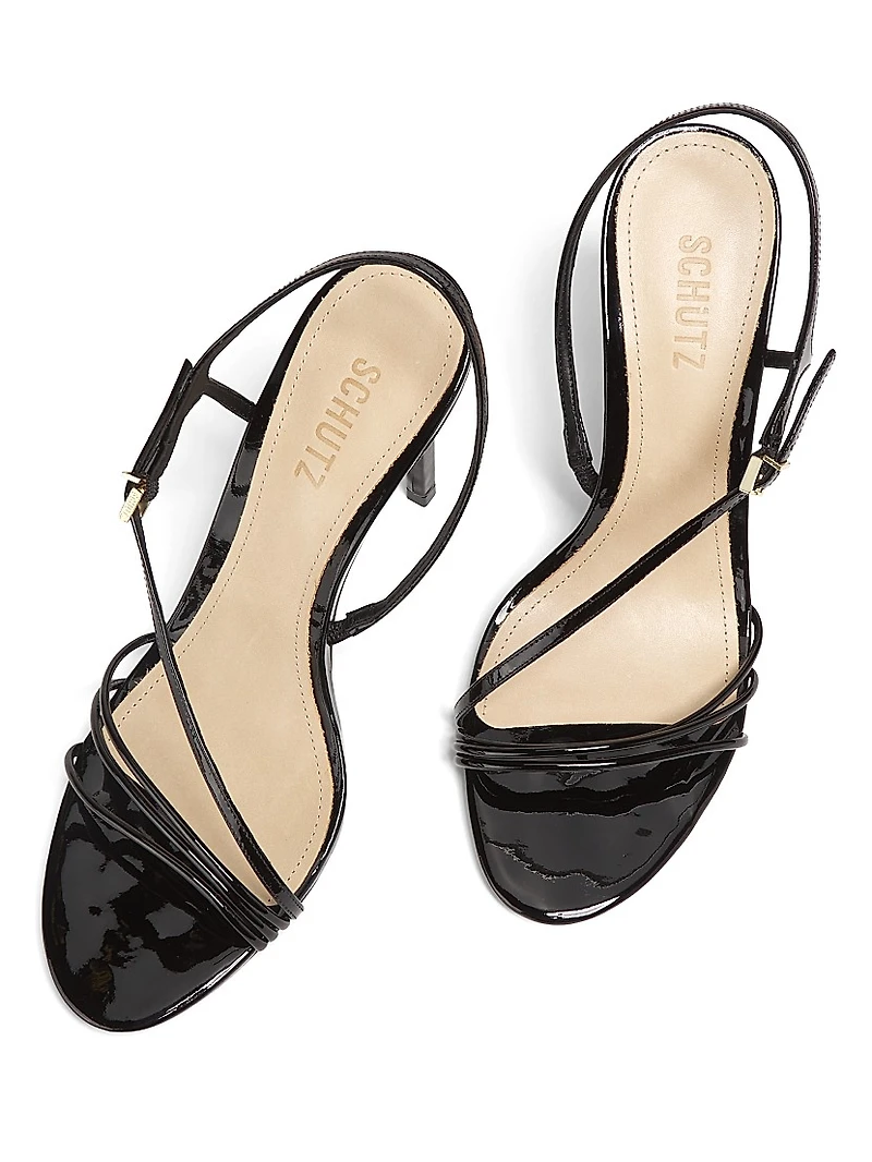 Inez 100MM Patent Leather Sandals