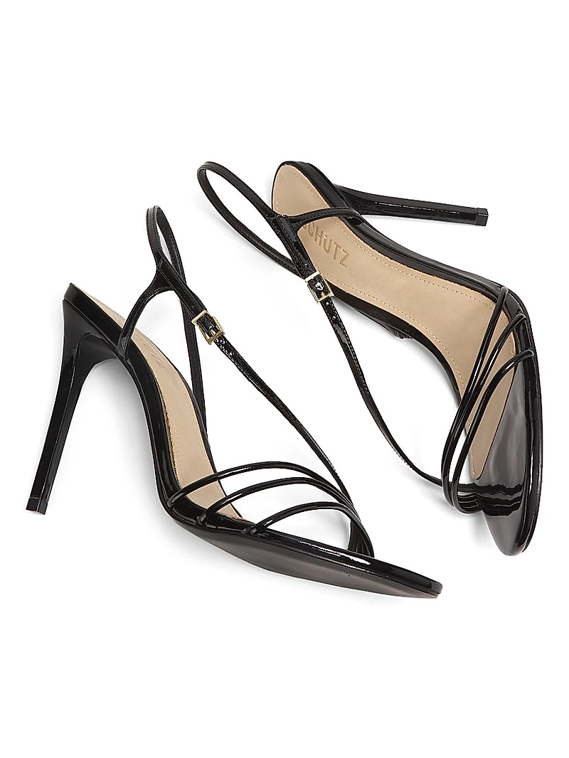 Inez 100MM Patent Leather Sandals