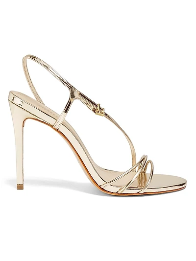 Inez 100MM Metallic Leather Sandals