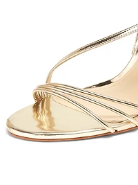 Inez 100MM Metallic Leather Sandals
