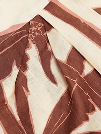 Las Islas Winter Sun Shore Linen Wrap Skirt