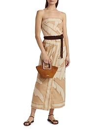 Las Islas Winter Sun Palms Pontoon Strapless Dress
