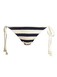 Entorche Del Mar Striped Side-Tie Bikini Bottom