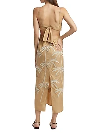 Sea Swirl Bow Midi-Dress