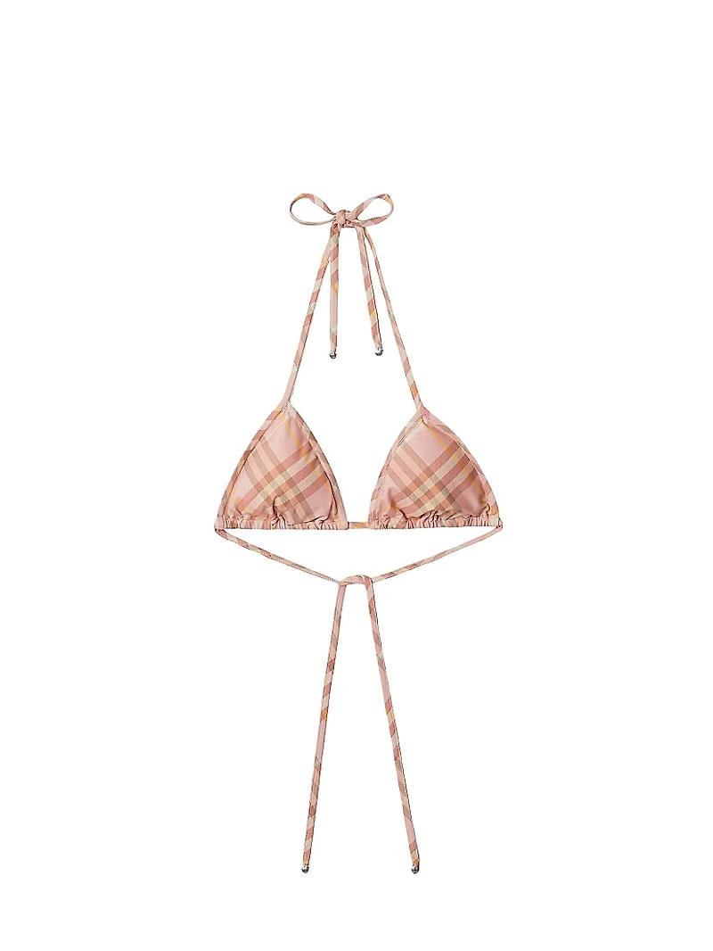 Check Triangle Bikini Top