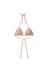 Check Triangle Bikini Top