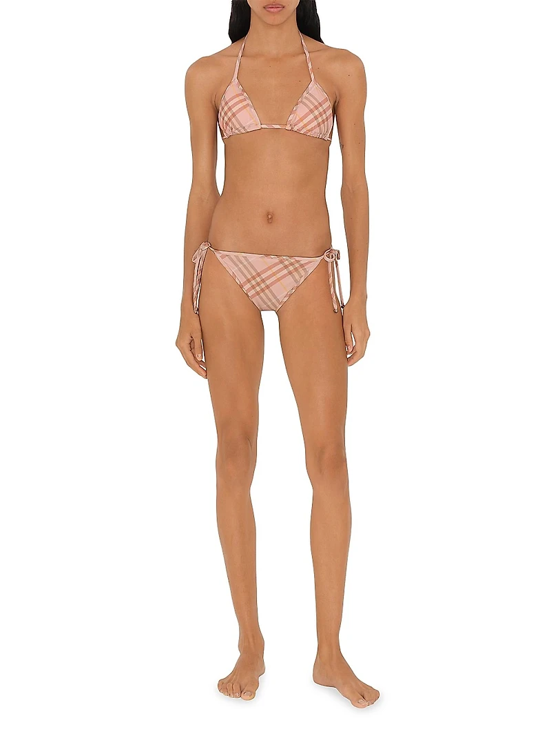 Check Triangle Bikini Top