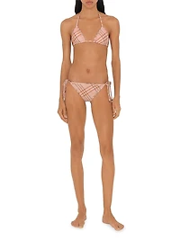 Check Triangle Bikini Top