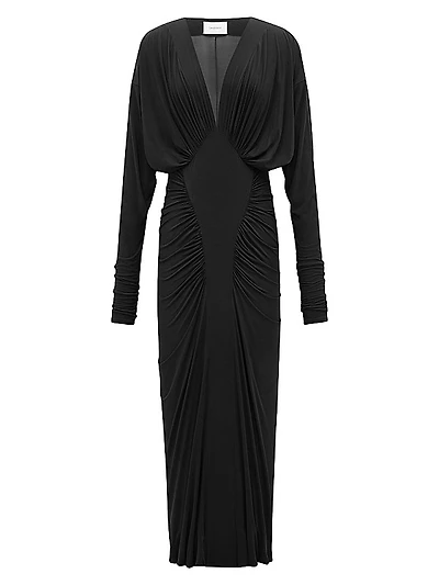 Ruched Dress in Stretch Jersey