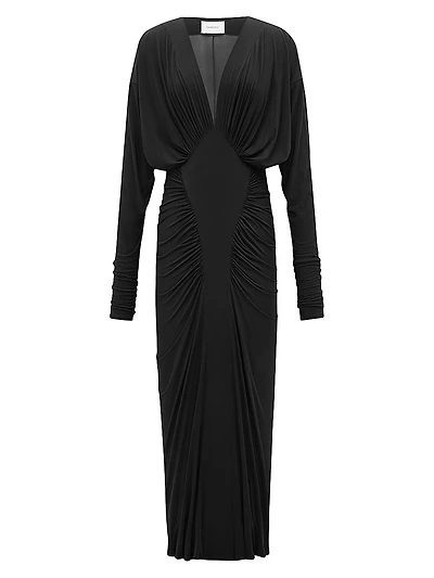 Ruched Dress in Stretch Jersey