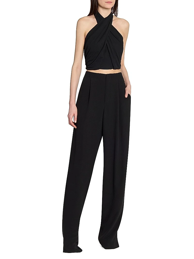 Tuxedo Pants in Grain De Poudre