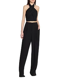 Tuxedo Pants in Grain De Poudre