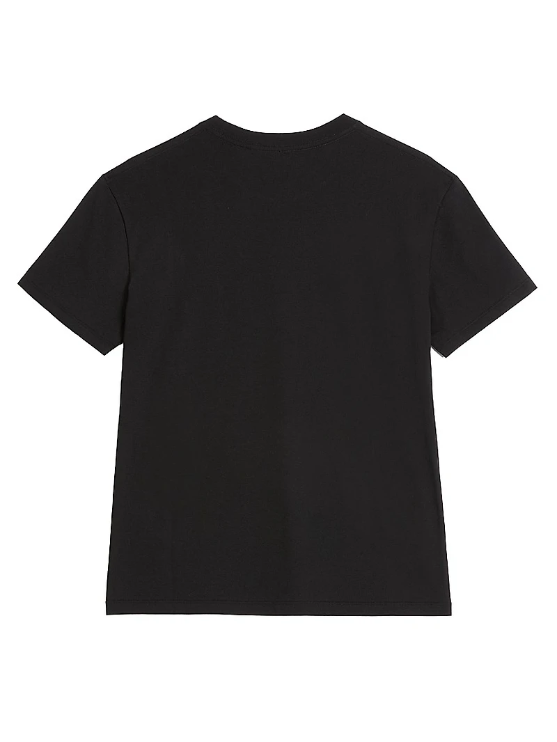 Cotton T-Shirt with VLogo Patch