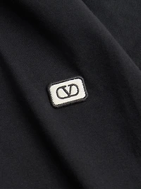 Cotton T-Shirt with VLogo Patch