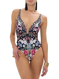 U-Ring Underwire One-Piece Swimsuit