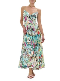 Tie-Front Linen Maxi Dress