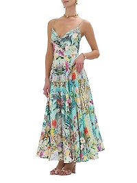 Tie-Front Linen Maxi Dress