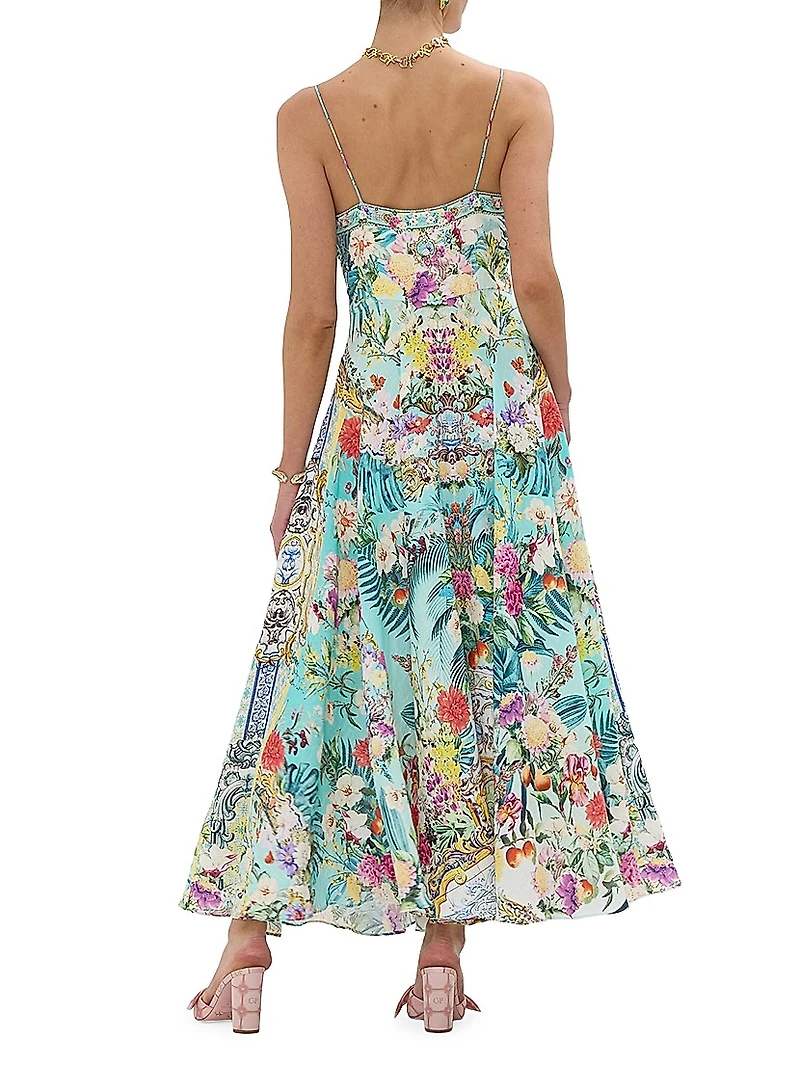 Tie-Front Linen Maxi Dress