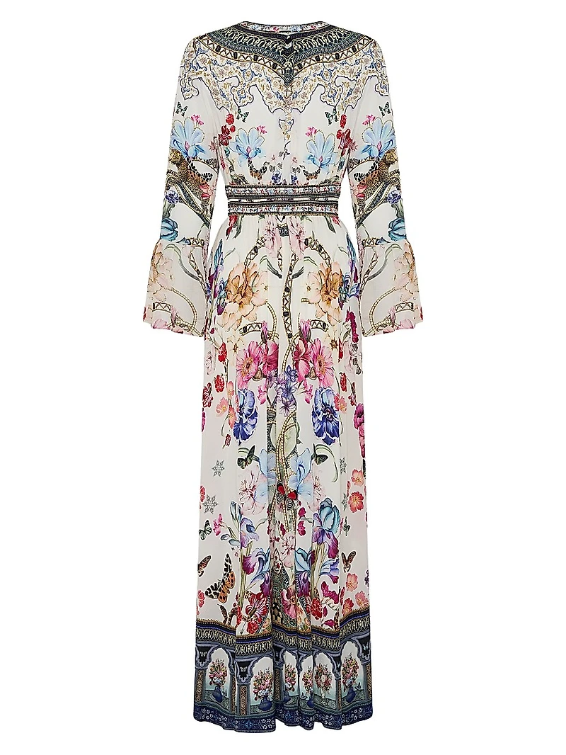 Silk Printed Maxi Dress