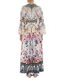 Silk Printed Maxi Dress