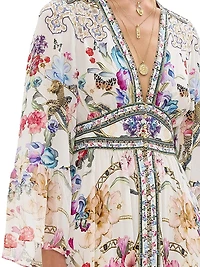 Silk Printed Maxi Dress