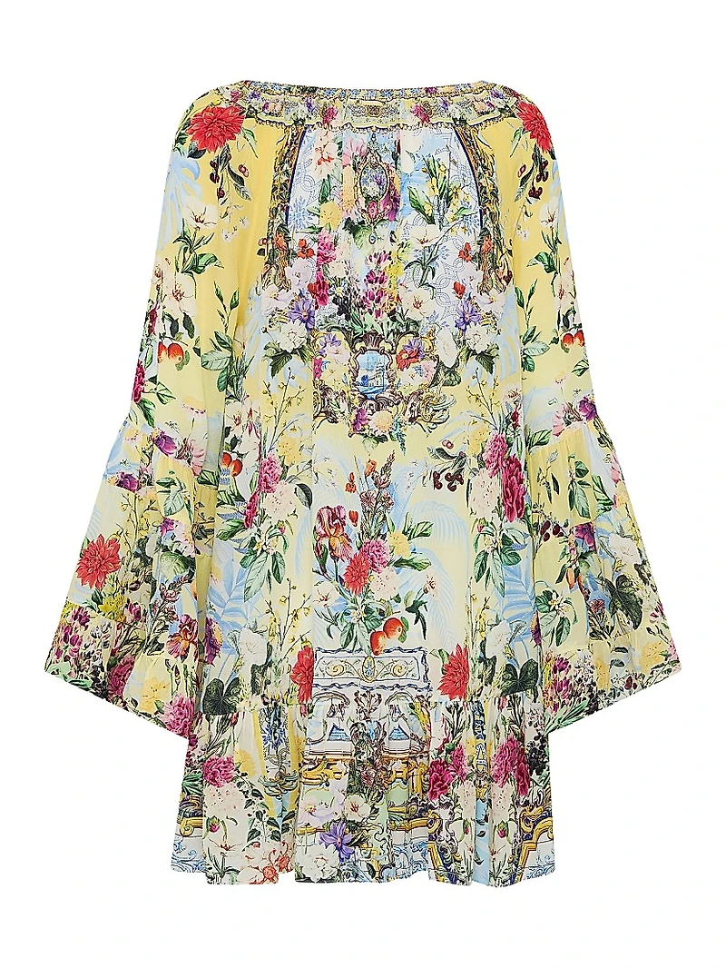 Silk A-Line Minidress