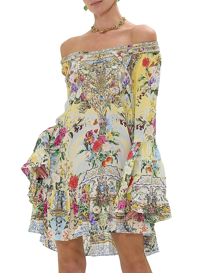 Silk A-Line Minidress