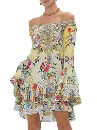 Silk A-Line Minidress