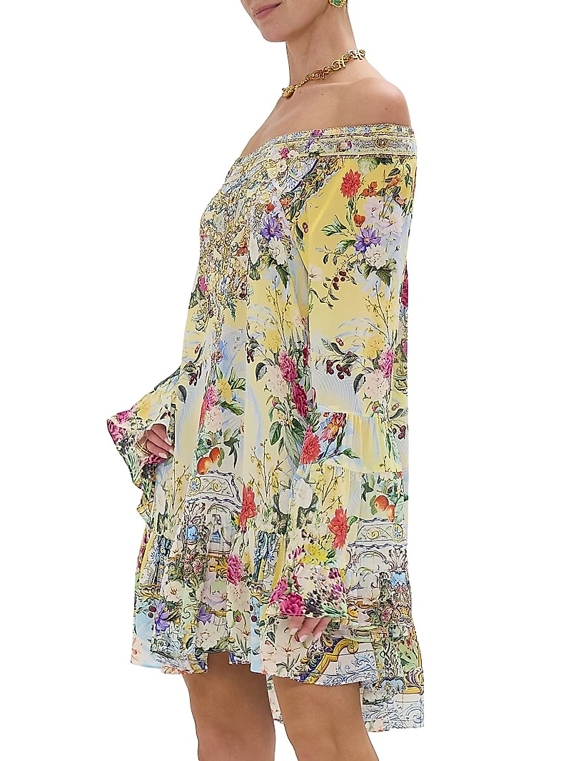 Silk A-Line Minidress