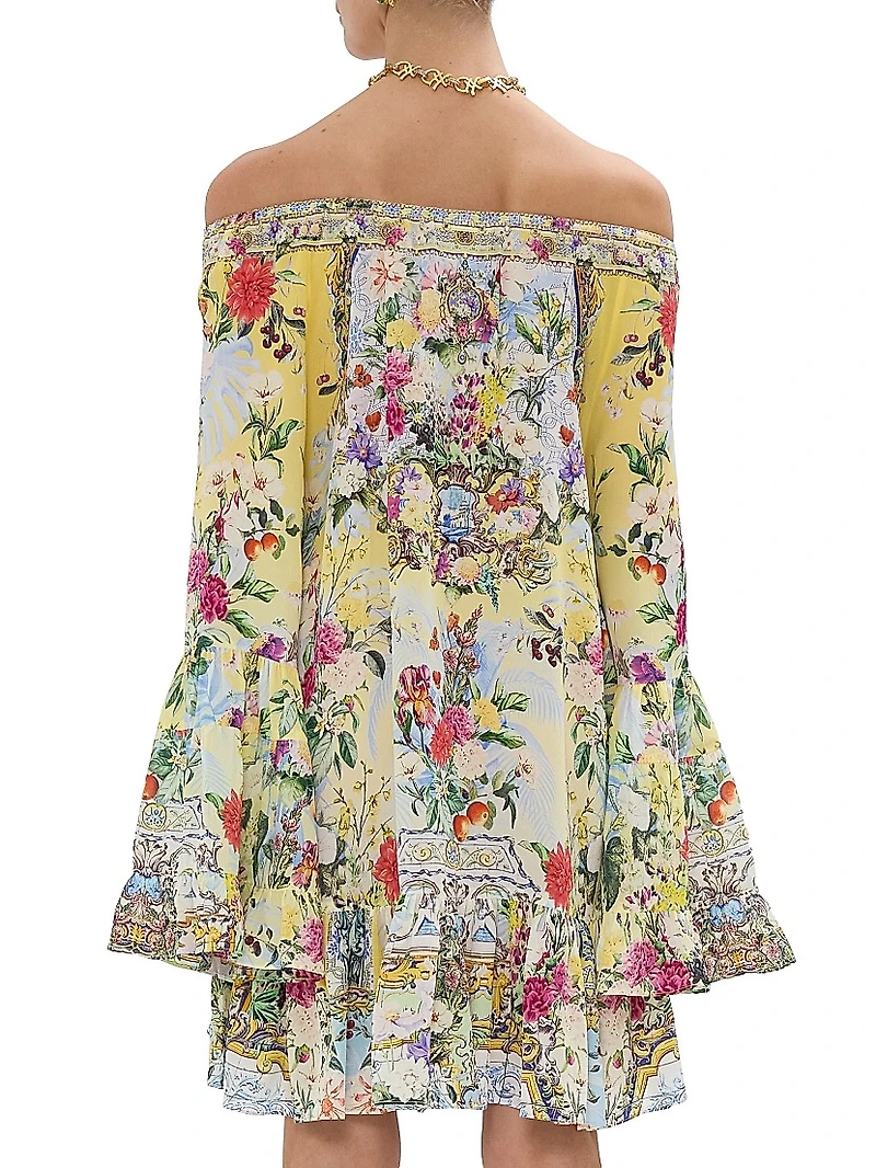 Silk A-Line Minidress