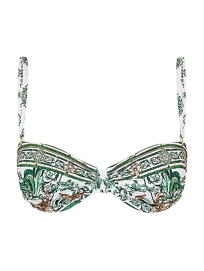 Ruched Underwire Bra Bikini Top