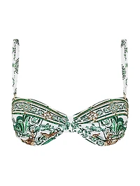 Ruched Underwire Bra Bikini Top