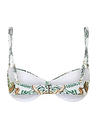 Ruched Underwire Bra Bikini Top