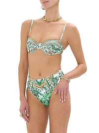 Ruched Underwire Bra Bikini Top