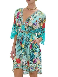 Empire-Waist Silk Minidress