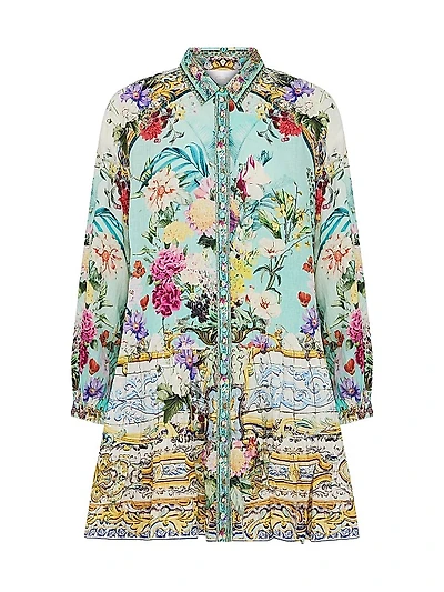 Tiered Linen Minidress